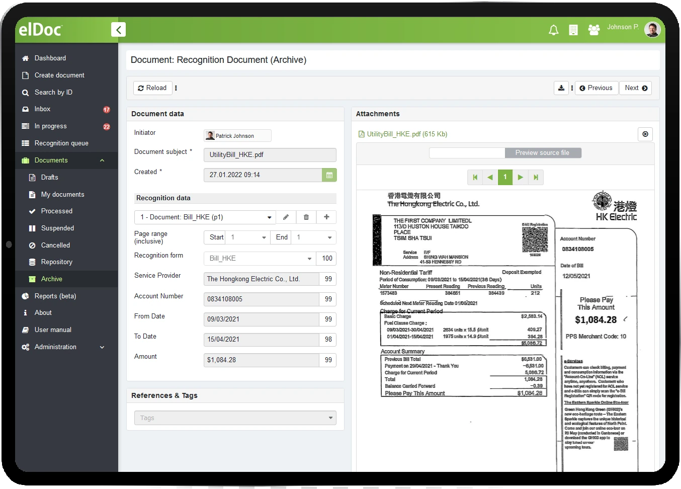 elDoc-UtilityBill