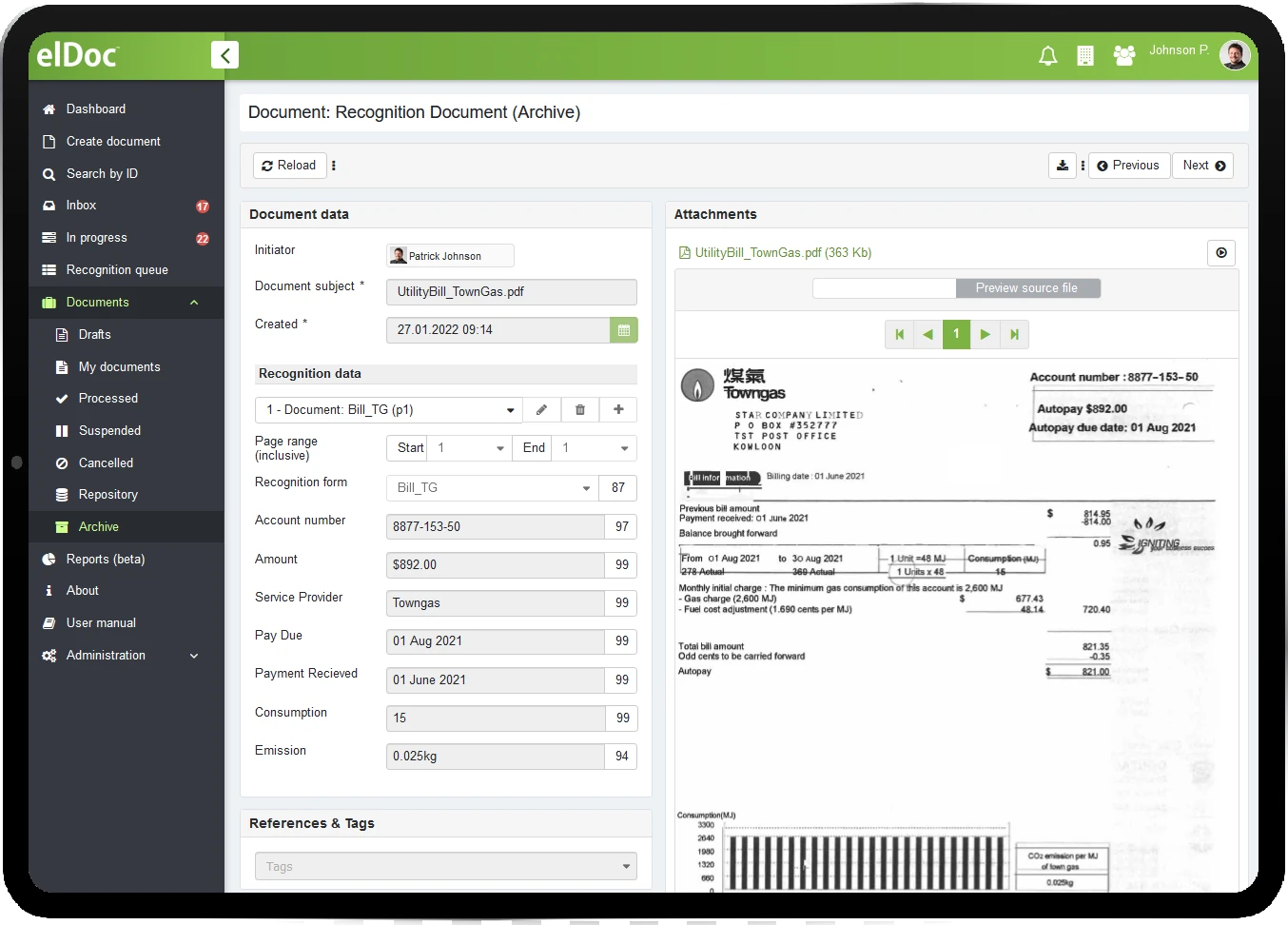 elDoc-UtilityBill-TownGas